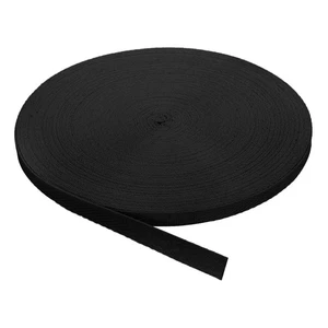 Twill Tape, 1Pcs 45 Yard x 12mm Cotton Ribbon Herringbone Tape for Bags (Black) - Imagen 1 de 5