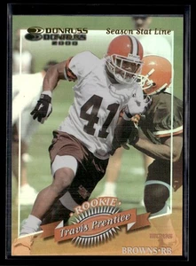 2000 Donruss Stat Line Season Travis Prentice RC 17/17 Cleveland Browns #187 - Picture 1 of 2