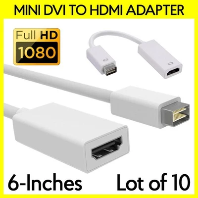 10 PCS Mini DVI to HDMI Adapter Video Cable Connector Converter for iMac Macbook - Image 1 of 4