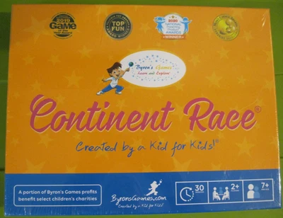 JOGO EDUCACIONAL DE APRENDIZAGEM DE GEOGRAFIA DE CORRIDA CONTINENTAL PARA CRIANÇAS DE 7 ANOS + NOVO!! - Imagem 1 de 2