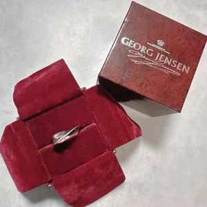 Georg Jensen # 148B Sterling Silver Moebius Ring Size 52 US 6 With Box Very Good - Picture 1 of 10