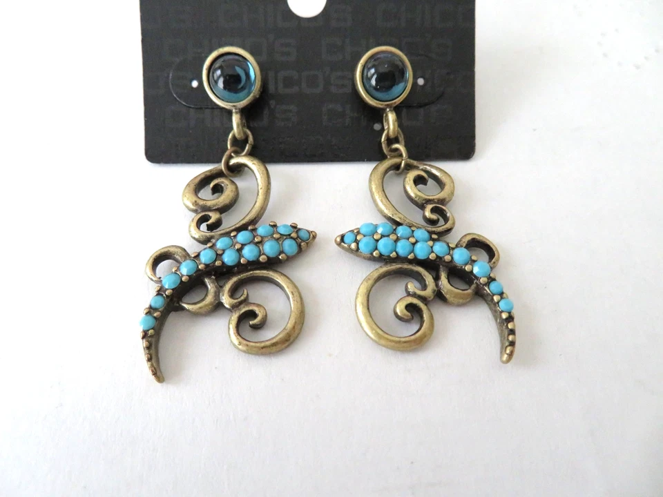 PENDIENTES LIBÉLULA CHICO'S POST Foto 1 de 1