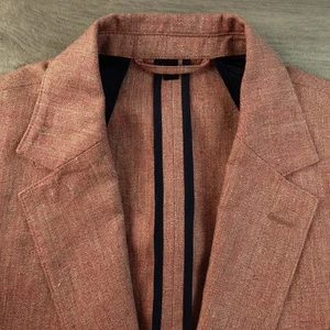 Bonobos Linen Sport Coat Men's 38S Slim Fit Red Two Button Double Vented NEW - Picture 1 of 17