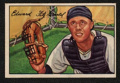 1952 Bowman #180 Eddie Fitzgerald @Pittsburgh Pirates ~ VG/EX - Image 1 of 3