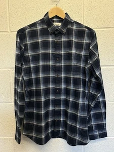 Jack & Jones Blue Check Cotton Shirt Size Medium - Picture 1 of 5