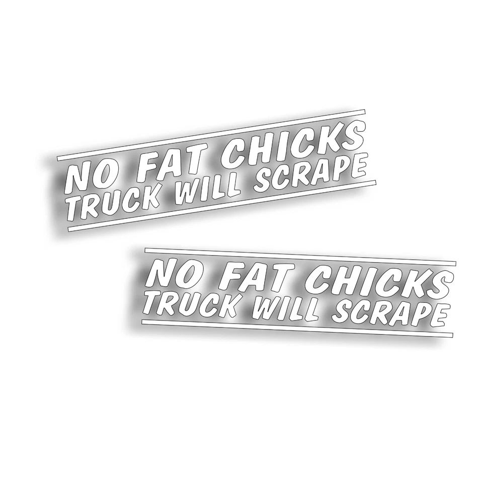 2X Decalque Sem Gordo Caminhão Raspar Lowrider Elevador Hidráulico Caminhão Abaixado W - Imagem 1 de 1