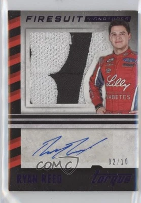 2016 Panini Torque Silhouettes Firesuit Signatures Purple /10 Ryan Reed Auto - Image 1 of 2