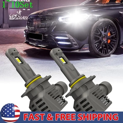 AUXITO Super Bright LED Headlight 9012 Bulb High Beam Low White HIR2 M5S 1-10Set - Image 1 of 4