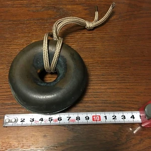 Antiguo amuleto de sonido de metal campana de caballo japonesa vintage 10 cm - Imagen 1 de 3