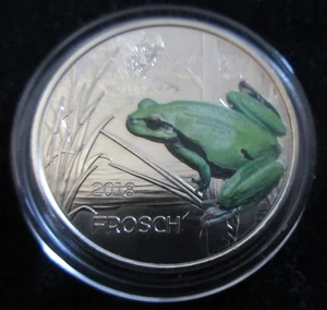 MDS AUSTRIA AUSTRIA 3 EUROS 2018 ANIMAL "RANA - RANA", COLORACIÓN PARCIAL - Imagen 1 de 2