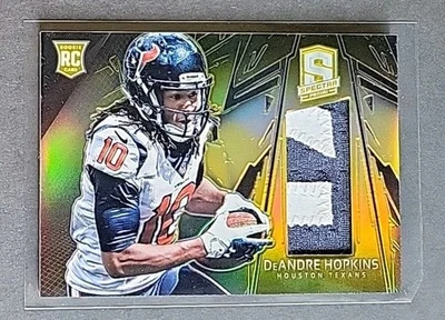 DeAndre Hopkins 2013 Panini Spectra Jersey Patch Gold Prizm #/10 RC #205 - Image 1 of 4