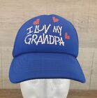 Vintage I Luv My Grandpa Blue Hat Snapback Cap Made In USA "Free Shipping"
