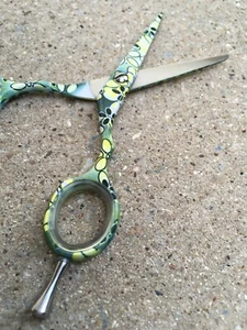 5,5" Blumendruck Friseur Ausdünnung Schere Frauen Salon Schere Edelstahl - Bild 1 von 5