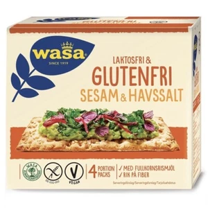 Wasa Glutenfrei Zöliakie Sesam und Meersalz Crispbread Knäcke Knäckebrot 240g - Bild 1 von 1