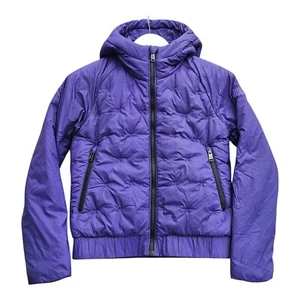 The North Face Girls Mashup Full Zip Hoodie Age 14-16 Purple Puffer Coat K246 - Picture 1 of 8