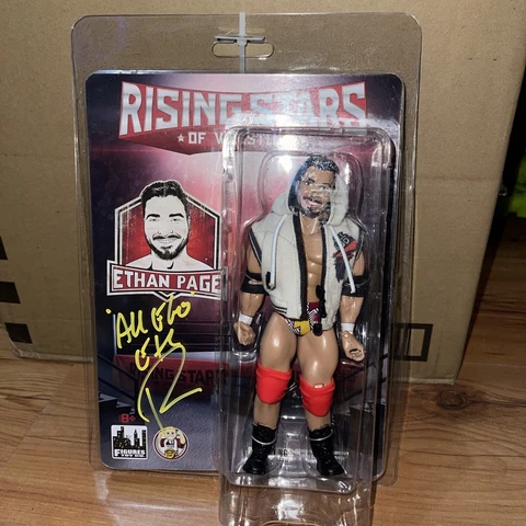 All Ego Ethan Page Figures Toy Company Wrestling Rising Stars Signed AEW figure Cover