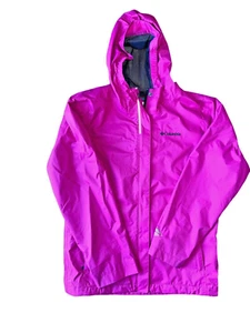 COLUMBIA Girl's Hooded Omni-Tech Light Weight Jacket in Magenta: Large - Picture 1 of 3