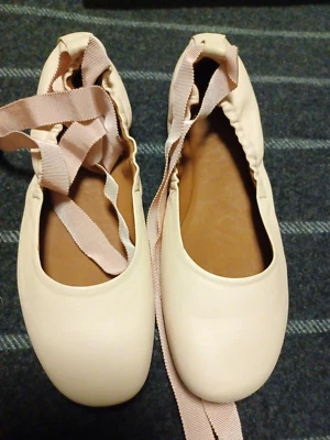CORREA AL TOBILLO M. GEMI BALLETTO CUERO ROSA PÁLIDO TALLA 41/10 EE. UU. USADA EN EXCELENTE ESTADO Foto 1 de 4