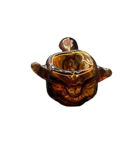 4.5” Heavy Duty Tobacco Smoking STAR WARS YODA Glass Pipe THICK Glass Brown - Picture 1 of 7