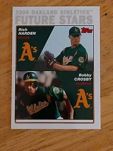 2004 Topps Future Stars Rich Harden, Bobby Crosby #329 RC Oakland Athletics - Picture 1 of 2
