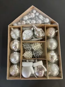 70 Piece Christmas Tree Ornaments Shatterproof Hanging Holiday Decor Set Silver - Picture 1 of 7