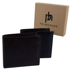 PrimeHide Mens Leather Ricco Bi-Fold Flap Wallet