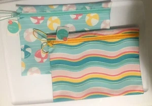 Wet Dry Swimsuit Bag Pouch Beach Pool Cruise Travel Zip Close Elastic Strap NWT - Picture 1 of 32