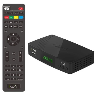 i ZAP T366 Decoder Digitale Terrestre 2025 DVB T2 con Telecomando incluso Presa - Immagine 1 di 4