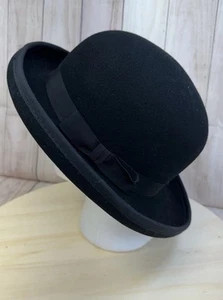 De Colección Impuritana LiteFelt Negro Lana Bowler Sombrero de Commodore Clásico Estilo Derby - Imagen 1 de 18