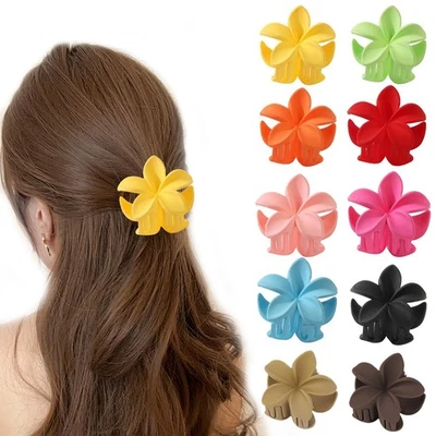 Flower Hair Clips, Flower Claw Clips, Hibiscus Hair Clip,Hawaiian Plumeria Hi... - Image 1 of 4