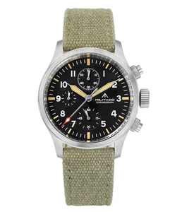 Militado 39mm Field Chronograph VK61 Japanese Meca Quartz Watch ML 1868-3 - Picture 1 of 7
