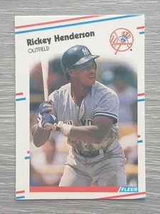 RICKEY HENDERSON 1988 FLEER MINI GLOSSY YANKEES - Picture 1 of 2