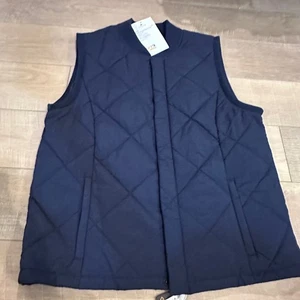 ULTRACLUB LARGE MENS NAVY BLUE VEST QUILTED HACKING NEW - Picture 1 of 13