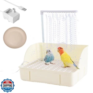Oncpcare Elektrischer Brunnen Vogeltränke Schale mit Dusche, Wasserzirkulierender Vogel - Bild 1 von 5