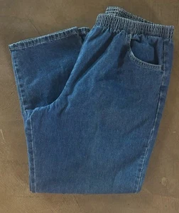 White Stag Pull-On Jeans Womens 18 Petite Medium Wash High Rise Elastic Waist - Picture 1 of 6