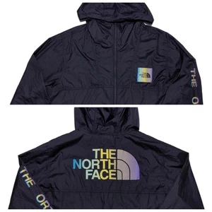 THE NORTH FACE Men's Full Zip Lightweight Windbreaker Hoodie Black Large L - Picture 1 of 14