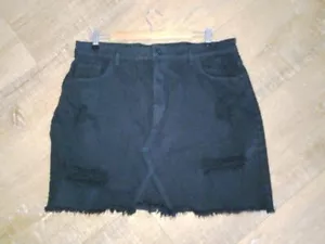 JAY Jays Ladies Black High Waisted Denim Skirt Size 18 VGC - Picture 1 of 5