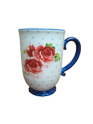 The Pioneer Woman - Heritage Floral Latte / Taza de café alta - 18 oz. Azul rosa Foto 1 de 4