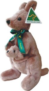 Australian Made Souvenirs Kangaroo Soft Plush Cuddly Stuff Toys Kids 21/28/35cm