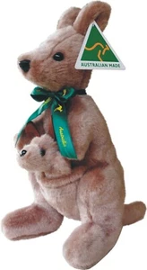Australian Made Souvenirs Kangaroo Soft Plush Cuddly Stuff Toys Kids 21/28/35cm - Picture 1 of 1