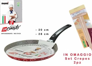 CREPIERA ANTIADERENTE PADELLA PIASTRA CREPES CREPIER + IN OMAGGIO SET CREPES 2PZ - Foto 1 di 1