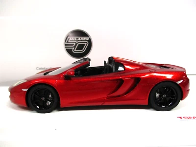 真正比例微型 TSM 2012 2013 McLAREN MP4-12C 蜘蛛(VOLCANO 红色)- 1/43 — 第 1/4 张图片