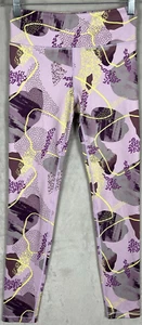 Athleta Girl High Rise Printed Chi Chat Tight Pink Purple Color Size XL 14 - Picture 1 of 14