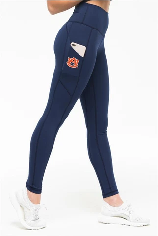 Women's Auburn University Tigers Navy Yoga Pant Kadyluxe iLegging Cover