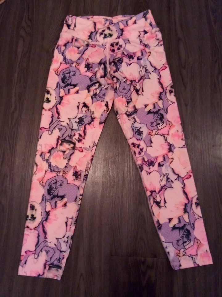 Pantalones de Correr Prana Rosa Púrpura Lunares Floral Yoga Legging XS Foto 1 de 1