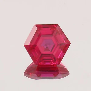 AAA 7.80 Ct Natural Mozambique Blood Red Ruby 11 MM Hexagon Cut Loose Gemstone - Picture 1 of 6