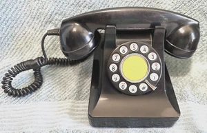 Microtel Telephone Model 999 Rotary Push Button Phone Black - Picture 1 of 5
