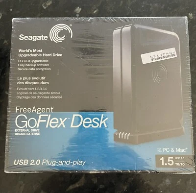 Seagate GoFlex Desk 1.5TB External 7200RPM (STAC1500100) HDD New Sealed - Image 1 of 4