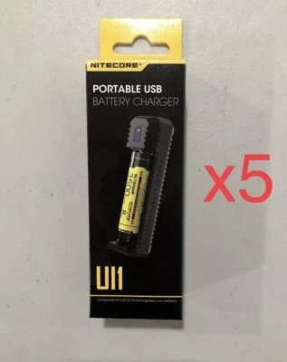 LOT OF 5 New In Box NITECORE UI1 Portable USB Battery Chargers (5 Chargers) - Image 1 of 4