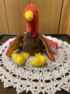 TY Beanie Baby Gobbles Turkey Retired 1996 with Original Ty Tag and Tush Tag - Picture 1 of 8